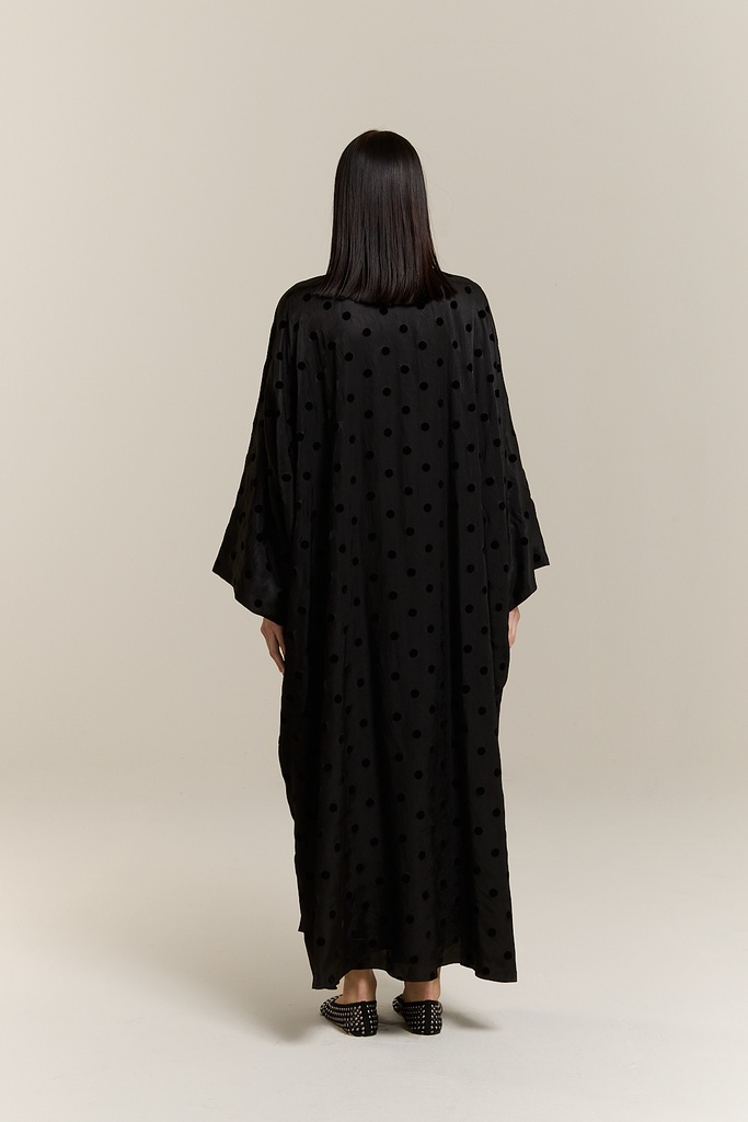 Velvet Polka Black 