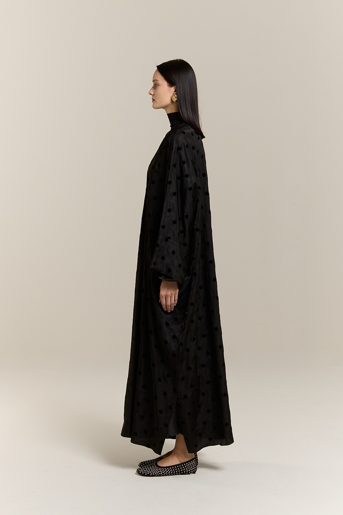 Velvet Polka Black 