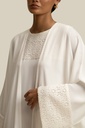 Earth Woven White Abaya