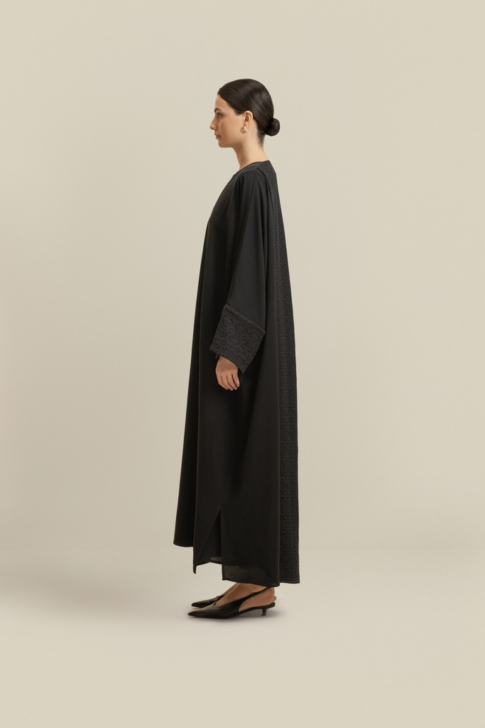 Earth Woven Black Abaya