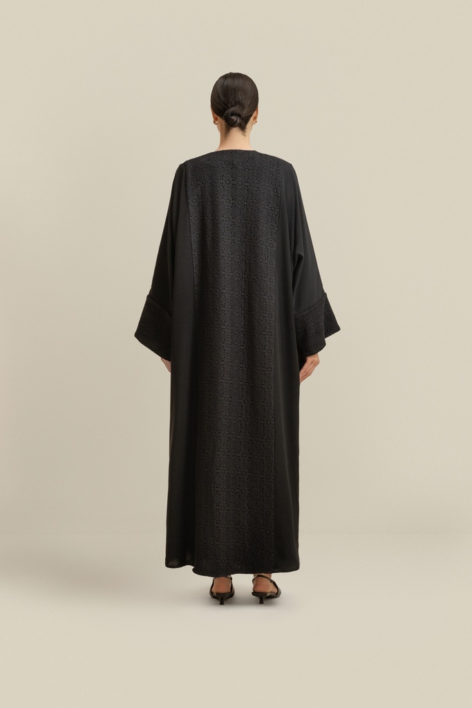 Earth Woven Black Abaya