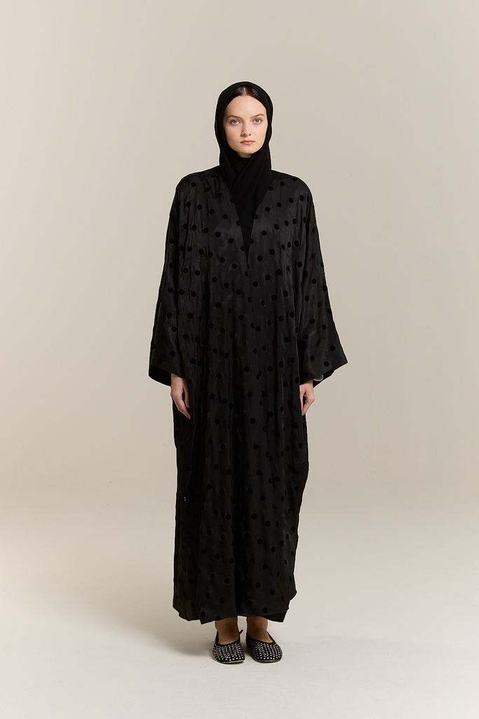 Velvet Polka Black 