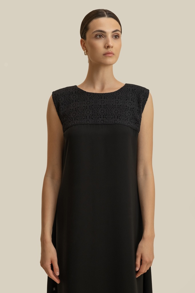 Woven Black Dress