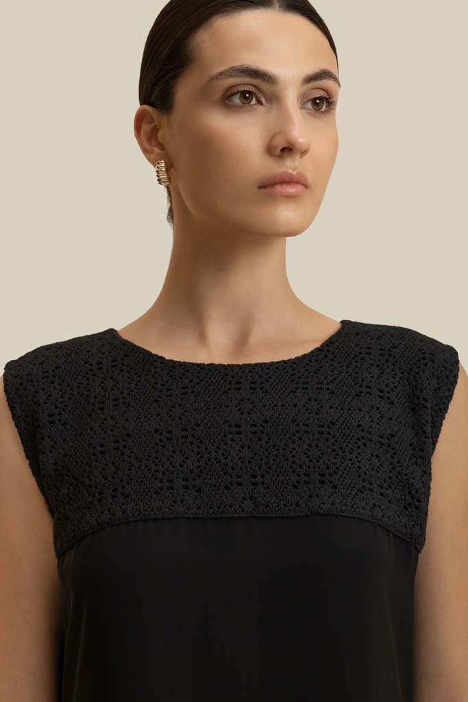 Woven Black Dress