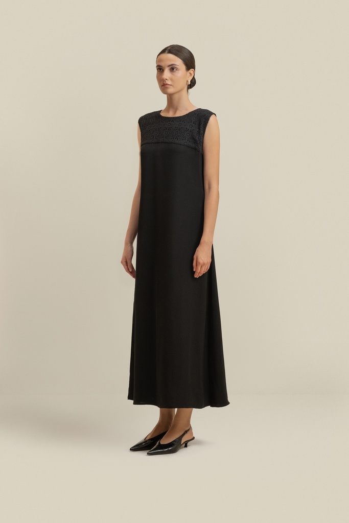 Woven Black Dress