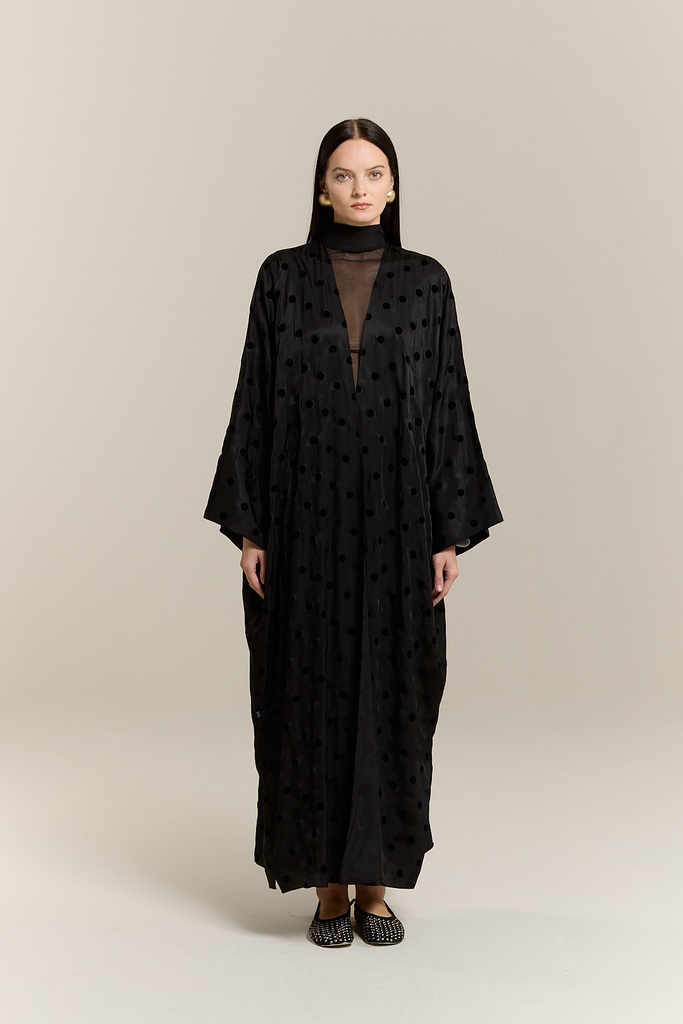 Velvet Polka Black  RTW