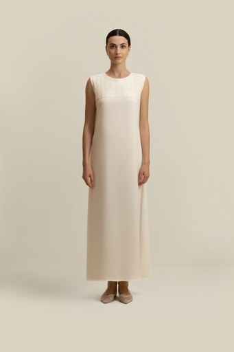 Woven White Dress